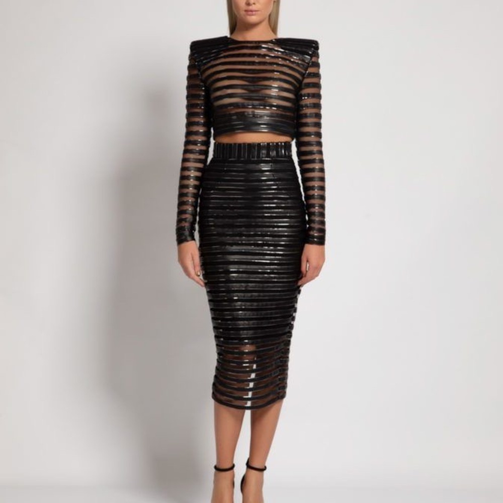 ****IN SEARCH OF**** Zhivago Makaveli Top and Skirt Set in Black